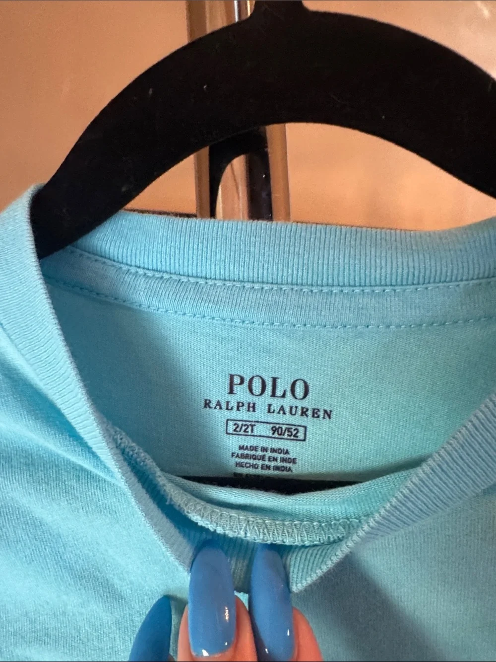 Ralph Lauren Toddler Aqua Short-Sleeve Polo Tee with Yellow Pony